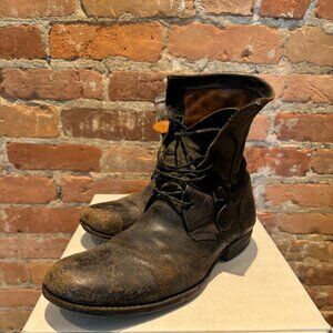 Carpe Diem Distressed Combat Boots